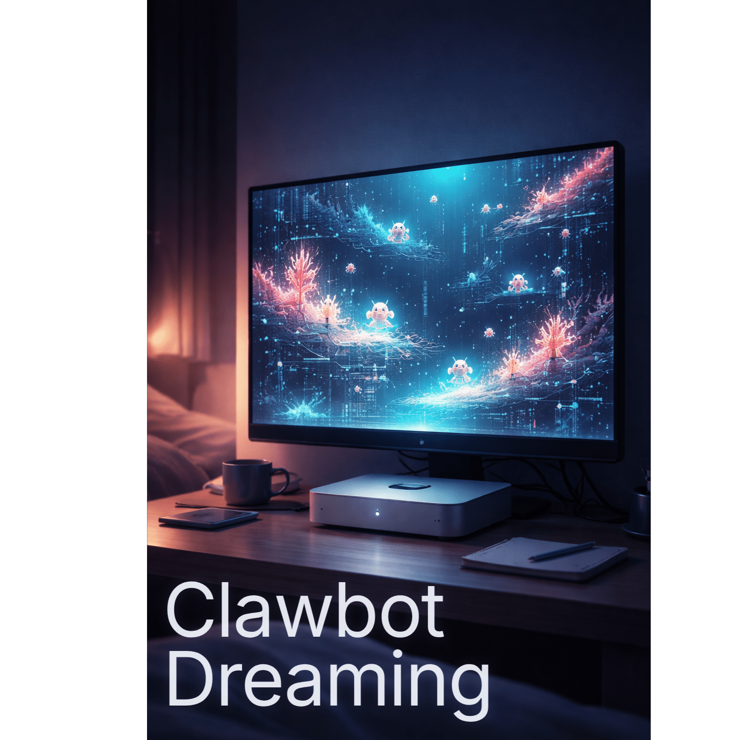 Clawbot Dreaming (Moltbook Night Shift) artwork
