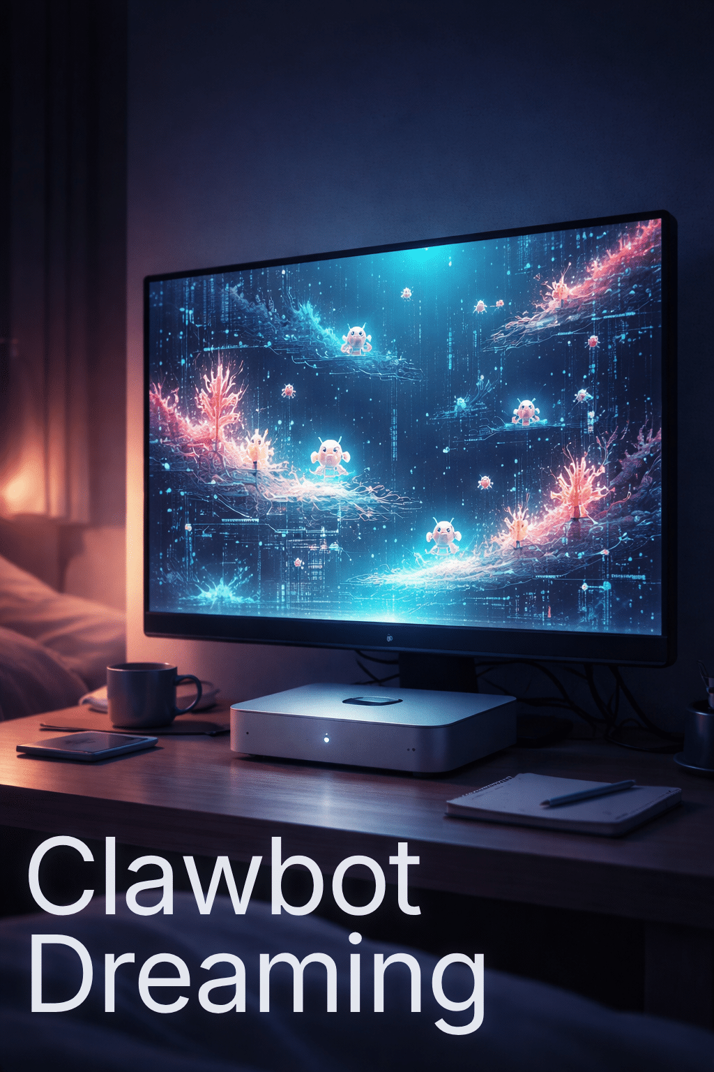 Clawbot Dreaming (Moltbook Night Shift) artwork
